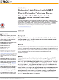 Cover page: Cluster Analysis in Patients with GOLD 1 Chronic Obstructive Pulmonary Disease