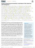 Cover page: Factors influencing terrestriality in primates of the Americas and Madagascar