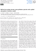 Cover page: Skill in forecasting extreme ozone pollution episodes with a global atmospheric chemistry model