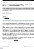 Cover page: Effect of Brief Biofeedback via a Smartphone App on Stress Recovery: Randomized Experimental Study