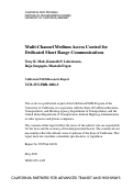 Cover page: Multi-Channel Medium Access Control for Dedicated Short Range Communications