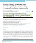 Cover page: Effects of x-ray free-electron laser pulse intensity on the Mn Kβ1,3 x-ray emission spectrum in photosystem II—A case study for metalloprotein crystals and solutions