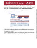 Cover page: Initiation of Continuous Glucose Monitoring Is Linked to Improved Glycemic Control and Fewer Clinical Events in Type 1 and Type 2 Diabetes in the Veterans Health Administration.