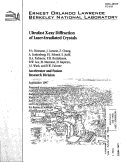 Cover page: Ultrafast X-ray Diffraction of Laser-Irradiated Crystals