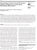 Cover page: Examining the Concurrent and Predictive Validity of Single Items in Ecological Momentary Assessments