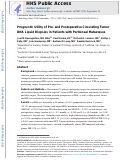 Cover page: Prognostic Utility of Pre- and Postoperative Circulating Tumor DNA Liquid Biopsies in Patients with Peritoneal Metastases