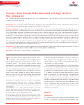 Cover page: Coronary Heart Disease Risks Associated with High Levels of HDL Cholesterol