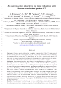 Cover page: An optimization algorithm for dose reduction with fluence‐modulated proton CT