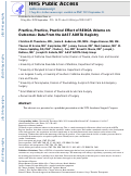 Cover page: Practice, Practice, Practice! Effect of Resuscitative Endovascular Balloon Occlusion of the Aorta Volume on Outcomes: Data From the AAST AORTA Registry