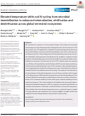 Cover page: Elevated temperature shifts soil N cycling from microbial immobilization to enhanced mineralization, nitrification and denitrification across global terrestrial ecosystems