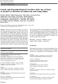 Cover page: Genetic and Neurophysiological Correlates of the Age of Onset of Alcohol Use Disorders in Adolescents and Young Adults