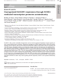 Cover page: Dysregulated RASGRP1 expression through RUNX1 mediated transcription promotes autoimmunity