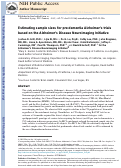 Cover page: Estimating sample sizes for predementia Alzheimer's trials based on the Alzheimer's Disease Neuroimaging Initiative