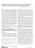 Cover page: Playback of felid growls mitigates crop-raiding by elephants Elephas maximus in southern India