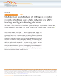 Cover page: Multidomain architecture of estrogen receptor reveals interfacial cross-talk between its DNA-binding and ligand-binding domains