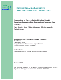 Cover page: Comparison of Energy-Related Carbon Dioxide Emissions Intensity of the International Iron and Steel Industry: Case Studies from China, Germany, Mexico, and the United States: