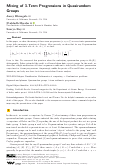 Cover page: Mixing of 3-term progressions in Quasirandom Groups