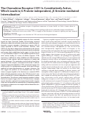 Cover page: The chemokine receptor CCR1 is constitutively active, which leads to G protein-independent, β-arrestin-mediated internalization.