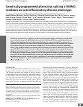 Cover page: Genetically programmed alternative splicing of NEMO mediates an autoinflammatory disease phenotype