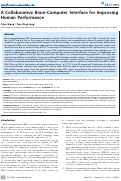 Cover page: A Collaborative Brain-Computer Interface for Improving Human Performance