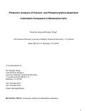 Cover page: Proteomic Analysis of Calcium- and Phosphorylation-dependent Calmodulin Complexes in 
Mammalian Cells