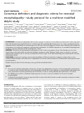 Cover page: Consensus definition and diagnostic criteria for neonatal encephalopathy-study protocol for a real-time modified delphi study.