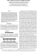 Cover page: Effect of Response Format on Syllogistic Reasoning