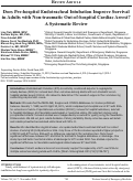 Cover page: Does Pre-hospital Endotracheal Intubation Improve Survival in Adults with Non-traumatic Out-of-hospital Cardiac Arrest? A Systematic Review