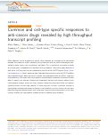 Cover page: Common and cell-type specific responses to anti-cancer drugs revealed by high throughput transcript profiling.