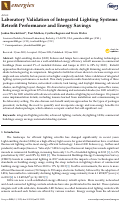 Cover page: Laboratory Validation of Integrated Lighting Systems Retrofit Performance and Energy Savings