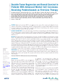 Cover page: Durable Tumor Regression and Overall Survival in Patients With Advanced Merkel Cell Carcinoma Receiving Pembrolizumab as First-Line Therapy