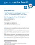 Cover page: Developing a scalable training model in global mental health: pilot study of a video-assisted training Program for Generalist Clinicians in Rural Nepal.