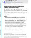 Cover page: Deficits in physiological and self-conscious emotional response to errors in hoarding disorder