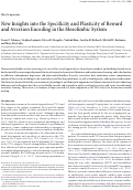 Cover page: New Insights into the Specificity and Plasticity of Reward and Aversion Encoding in the Mesolimbic System
