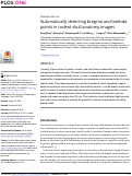 Cover page: Automatically detecting bregma and lambda points in rodent skull anatomy images.