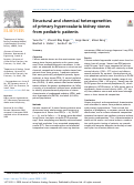 Cover page: Structural and chemical heterogeneities of primary hyperoxaluria kidney stones from pediatric patients