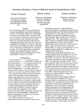 Cover page: Accessing Meaning vs. Form at Different Levels of Comprehension Skill