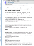 Cover page: Quantitative analysis of unruptured intracranial aneurysm wall thickness and enhancement using 7T high resolution, black blood magnetic resonance imaging