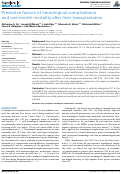 Cover page: Predictive Factors of Neurological Complications and One-Month Mortality after Liver Transplantation