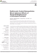 Cover page: Erythrocyte-Coated Nanoparticles Block Cytotoxic Effects of Group B Streptococcus β-Hemolysin/Cytolysin