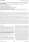 Cover page: New Toxicology Tools and the Emerging Paradigm Shift in Environmental Health Decision-Making