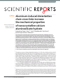 Cover page: Aluminum-induced dreierketten chain cross-links increase the mechanical properties of nanocrystalline calcium aluminosilicate hydrate