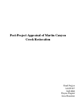 Cover page: Post-project appraisal of Martin Canyon Creek restoration