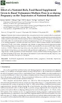 Cover page: Effect of a Nutrient-Rich, Food-Based Supplement Given to Rural Vietnamese Mothers Prior to or during Pregnancy on the Trajectories of Nutrient Biomarkers