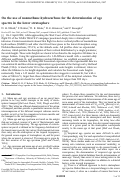 Cover page: On the use of nonmethane hydrocarbons for the determination of age spectra in the lower stratosphere