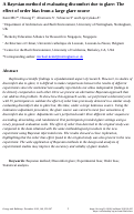 Cover page: A Bayesian method of evaluating discomfort due to glare: The effect of order bias from a large glare source