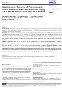 Cover page: Association of Severity of Posttraumatic Stress Disorder With Inflammation: Using Total White Blood Cell Count as a Marker