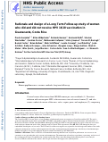 Cover page: Rationale and design of a long term follow-up study of women who did and did not receive HPV 16/18 vaccination in Guanacaste, Costa Rica.