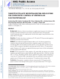 Cover page: Targeted stellate decentralization: Implications for sympathetic control of ventricular electrophysiology