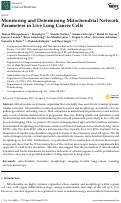 Cover page: Monitoring and Determining Mitochondrial Network Parameters in Live Lung Cancer Cells